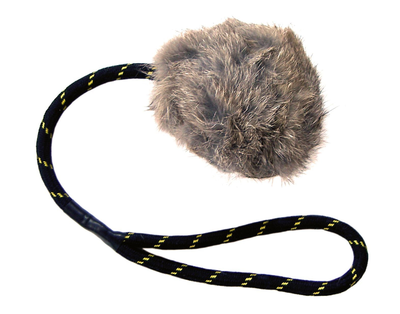 Dummybal met konijnenvacht incl werptouw